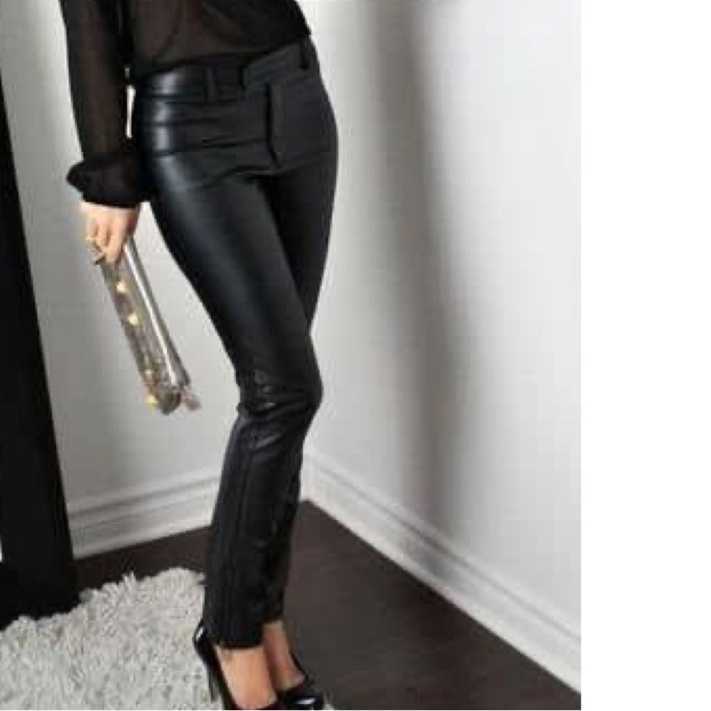 DANIER leather leggings pants, size 4.